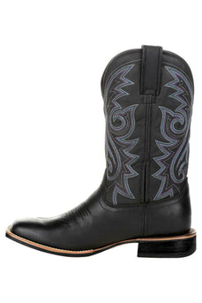 Boho Style Black High Cowgirl Boots