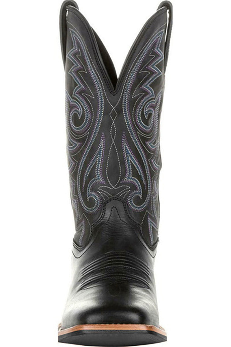Load image into Gallery viewer, Boho Style Black High Cowgirl Boots