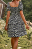 Load image into Gallery viewer, Off the Shoulder Black Floral Print Summer Dress