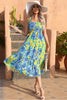 Load image into Gallery viewer, Yellow Floral Boho Maxi Summer Dress