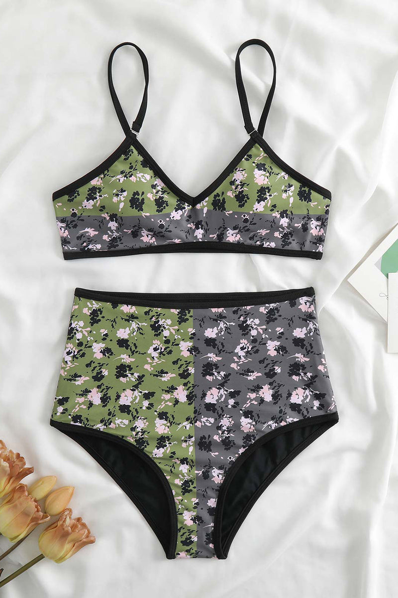 Load image into Gallery viewer, Floral Printed 3 Piece Bikini Set with Beach Skirt