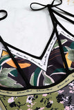 Pink One Piece Flower Printed Swimwear