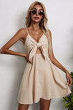 Black Keyhole Spaghetti Straps Graduation Dress