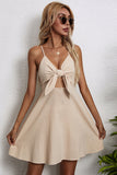 Black Keyhole Spaghetti Straps Graduation Dress