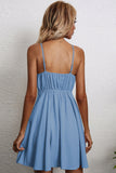 Black Keyhole Spaghetti Straps Graduation Dress