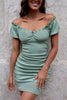 Load image into Gallery viewer, Green Off the Shoulder Bodycon Graduation Dress