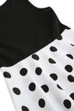 White Polka Dots Sleeveless Vintage Girl Dresses