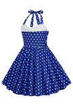 Red Halter Polka Dots 50's Girls Dress