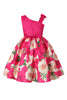 Load image into Gallery viewer, Floral Purple Sleeveless Girls&#39; Party Dress