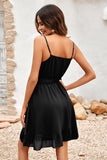 Black Spaghetti Straps A Line Summer Dress