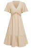 Load image into Gallery viewer, Apricot V Neck A Line Summer Dress