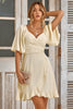 Load image into Gallery viewer, Apricot Short Sleeves A Line Mini Summer Dress