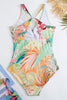 Load image into Gallery viewer, One Piece Flower Printed Yellow Swimwear Set with Beach Skirt