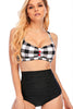 Load image into Gallery viewer, Plaid Halter Two Piece Swimwear