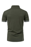 Casual Summer Short Sleeves Men's Tops with Zipper