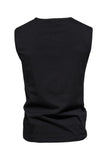 Summer Sleeveless Buttons Men's T-shirt