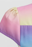 Colorful A Line Vintage 1950s Dress