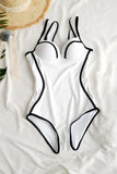 Sweetheart One Piece High Waits White Bikini