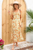 Load image into Gallery viewer, Yellow Floral Printed Summer Casual Dress with Ruffles