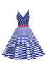 Load image into Gallery viewer, Stripes Sleeveless Swing 1950s Dress with Star