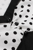 Black Polka Dots Swing 1950s Dress with Short Sleeves