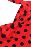 Halter Polka Dot Red Vintage Girls Dress