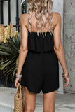 Black Strapless Short Jumpsuits