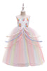 Load image into Gallery viewer, Pink A Line Tulle Girl&#39;s Party Dress with 3D Flowers