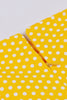 Load image into Gallery viewer, Yellow Polka Dots Square Neck Vintage Dress