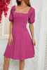 Load image into Gallery viewer, Fuchsia Off the Shoulder A-line Summer Dress