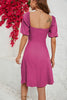 Load image into Gallery viewer, Fuchsia Off the Shoulder A-line Summer Dress