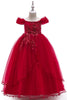Load image into Gallery viewer, A-Line Beaded Blush Girls Dresses with Appliques