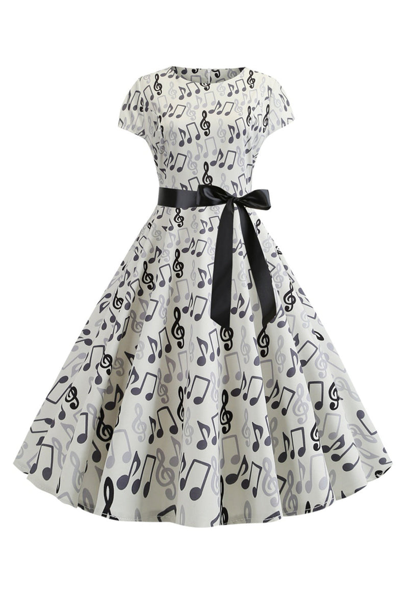 Load image into Gallery viewer, A Line Printed Swing 1950s Dresss