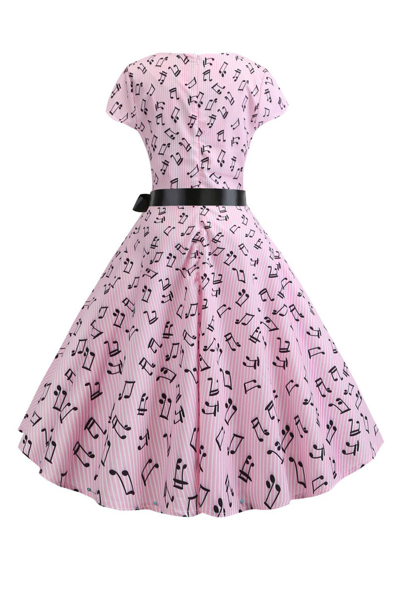 Load image into Gallery viewer, A Line Printed Swing 1950s Dresss