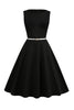 Load image into Gallery viewer, Printed A Line Short Swing 1950s Dress