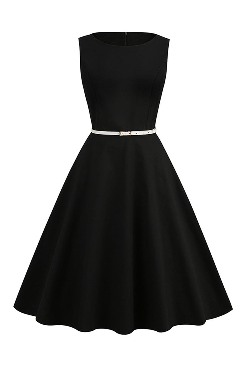 Load image into Gallery viewer, Printed A Line Short Swing 1950s Dress