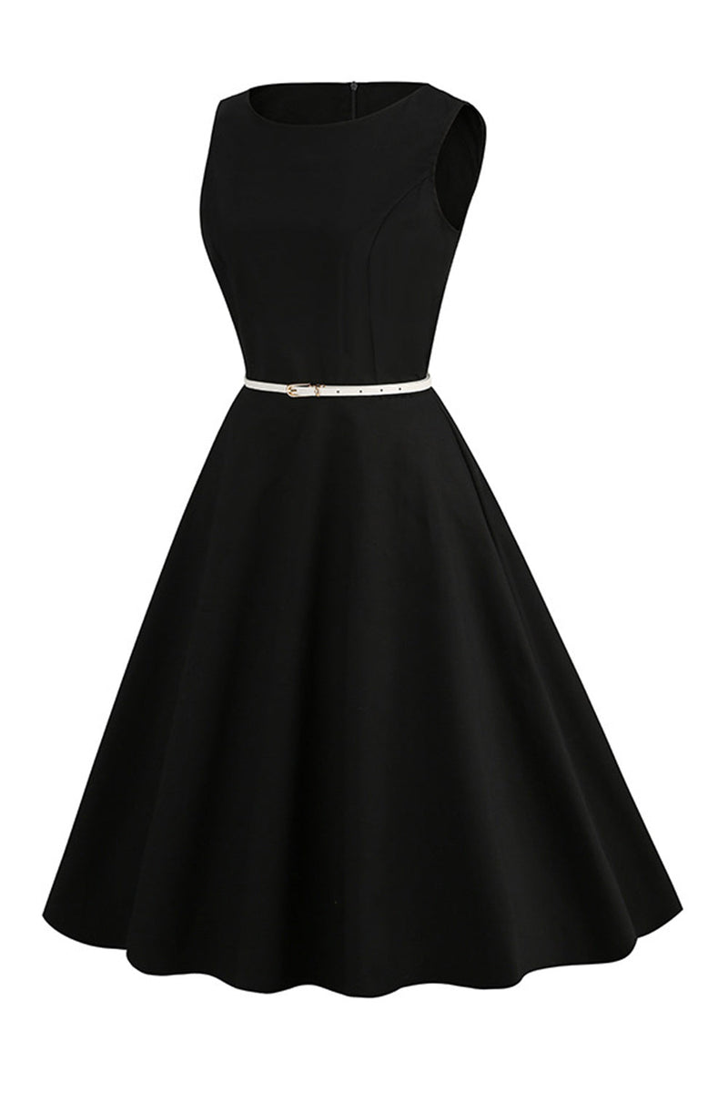Load image into Gallery viewer, Printed A Line Short Swing 1950s Dress