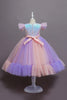Load image into Gallery viewer, Purple Cap Sleeves Sequins A Line Girls Party Dresses