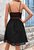 Load image into Gallery viewer, Black Spaghetti Straps A Line Summer Dress