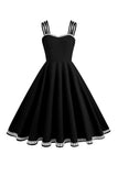 Hepburn Style Swing Black Vintage Dress