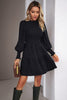 Load image into Gallery viewer, Pink Long Sleeves A Line Casual Dress with Ruffles