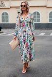 Black Printed Long Sleeves Casual Dress