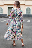 Black Printed Long Sleeves Casual Dress