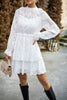 Load image into Gallery viewer, White Long Sleeves A-Line Short Casual Dress With Appliques