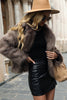 Load image into Gallery viewer, Khaki Lapel Neck Faux Fur Cropped Women Coat