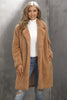 Load image into Gallery viewer, Camel Notched Lapel Long Faux Fur Women Coat