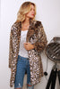 Load image into Gallery viewer, Brown Leopard Printed Notched Lapel Long Faux Fur Women Coat