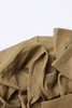 Load image into Gallery viewer, Khaki Notched Lapel Ruffled Long Trench Coat