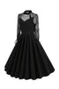 Load image into Gallery viewer, Retro Halloween Dark Hollow Backless Lace Dress