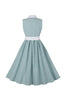 Load image into Gallery viewer, Green Plaid Swing 1950s Dress with Belt